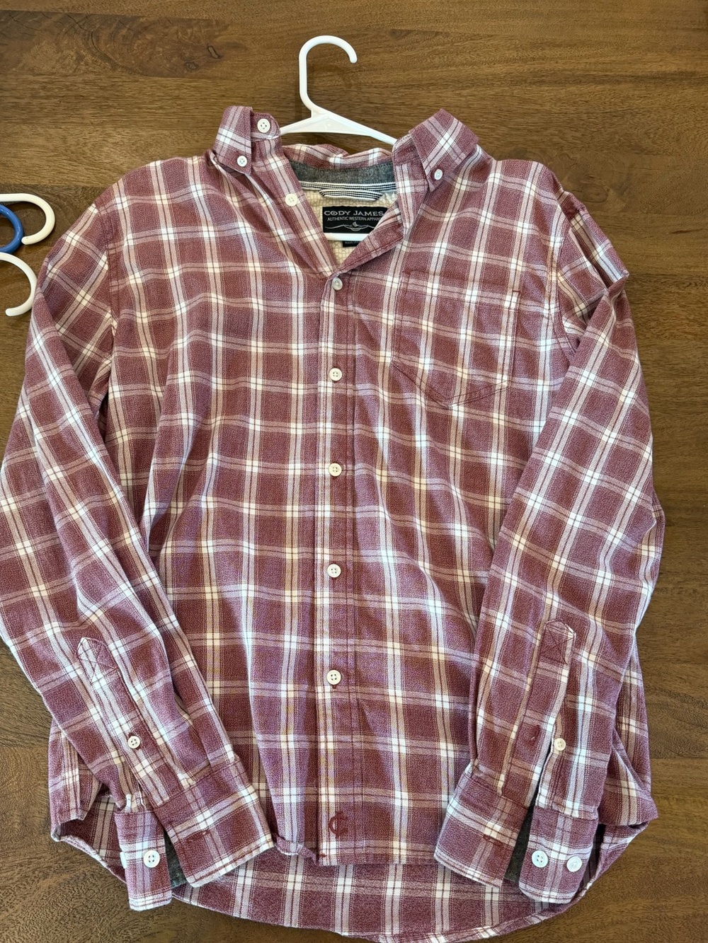 croft & barrow Men's Maroon Plaid Button-Down Shirt
